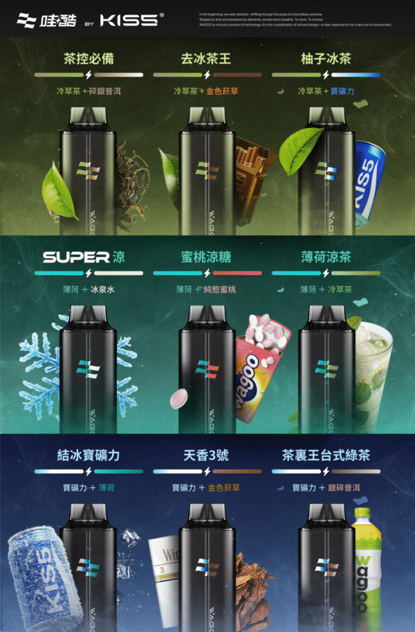 迪拜爆款【WAGOO❣️哇酷拋棄式6500口❣️】by KIS5 的高端品牌 【滿10送1】