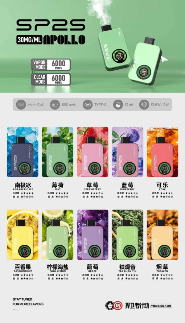 微信图片_20260304231232_2464_662 SP2抛棄式12000口 【 有煙/無煙雙模式可調】 新品上市【滿10送1請備注送的口味】